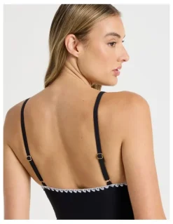 Chloe & Lola Bonnie Crochet Swimsuit in Black/Ecru