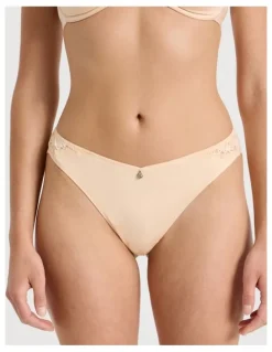 Chloe & Lola Captivate Luxe Micro & Lace Brazilian in Beige
