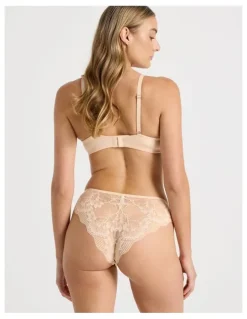 Chloe & Lola Captivate Luxe Micro & Lace Brazilian in Beige