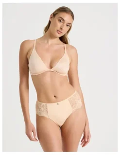 Chloe & Lola Captivate Luxe Micro & Lace Hipster in Beige