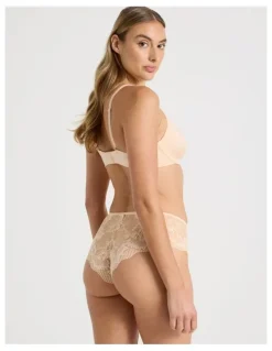 Chloe & Lola Captivate Luxe Micro & Lace Hipster in Beige