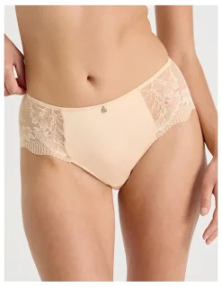 Chloe & Lola Captivate Luxe Micro & Lace Hipster in Beige