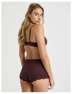 Chloe & Lola Cheeky Lace Boyshort in Brown