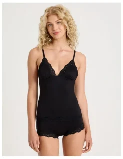 Chloe & Lola Cheeky Lace Camisole in Black