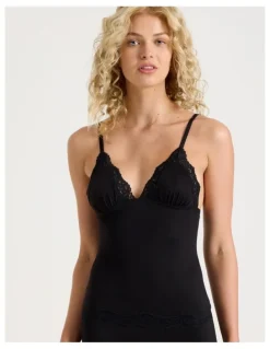 Chloe & Lola Cheeky Lace Camisole in Black