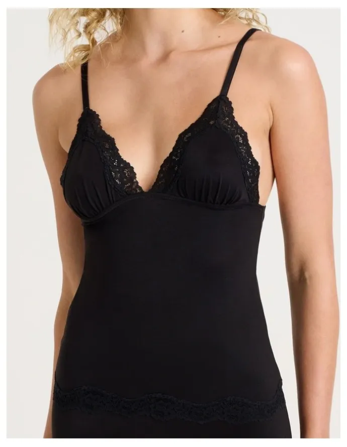 Chloe & Lola Cheeky Lace Camisole in Black