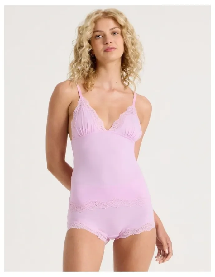 Chloe & Lola Cheeky Lace Camisole in Pink