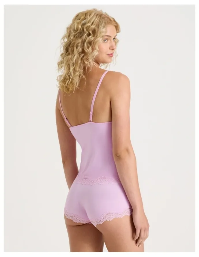 Chloe & Lola Cheeky Lace Camisole in Pink