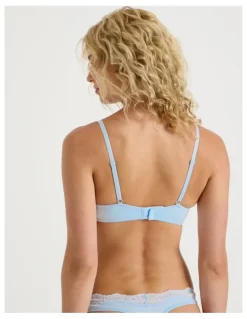 Chloe & Lola Cheeky Lace Underwire Scoop Bra in Blue
