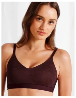 Chloe & Lola Chloe & Lola Pure Comfort Luxe Bonded Lace Bra in Plum