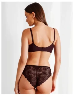 Chloe & Lola Chloe & Lola Pure Comfort Luxe Bonded Lace Bra in Plum