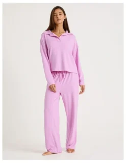 Chloe & Lola Cosy Supersoft Wide Leg Pant in Fairy Floss Pink