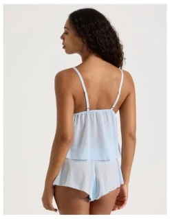 Chloe & Lola Delicate Lace Camisole in Sky Blue