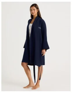 Chloe & Lola Divine Cheesecloth Robe in Navy
