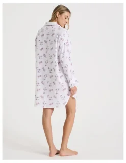 Chloe & Lola Divine Cheesecloth Oversized Night Shirt in Embroidered Floral Print