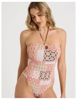 Chloe & Lola Elle Swimsuit in Painted Patchwork Print