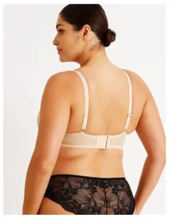 Chloe & Lola Empower D Lace Underwire Demi Bra in Beige