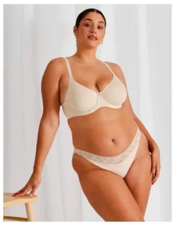 Chloe & Lola Empower D Micro Underwire Bonded Bra in Beige