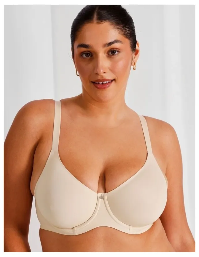 Chloe & Lola Empower D Micro Underwire Bonded Bra in Beige