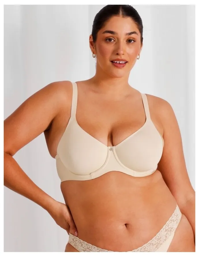 Chloe & Lola Empower D Micro Underwire Bonded Bra in Beige