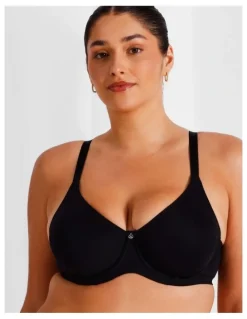 Chloe & Lola Empower D Micro Underwire Bonded Bra in Black