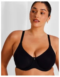 Chloe & Lola Empower D Micro Underwire Bonded Bra in Black