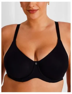 Chloe & Lola Empower D Micro Underwire Bonded Bra in Black