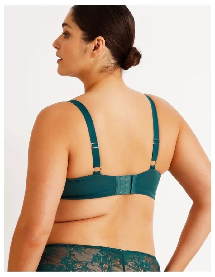 Chloe & Lola Empower D Underwire Non Contour Bra in Green
