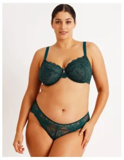 Chloe & Lola Empower D Underwire Non Contour Bra in Green