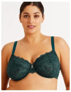 Chloe & Lola Empower D Underwire Non Contour Bra in Green