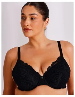 Chloe & Lola Empower Lace Underwire Demi Bra in Black