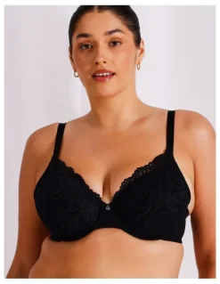 Chloe & Lola Empower Lace Underwire Demi Bra in Black