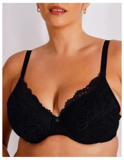 Chloe & Lola Empower Lace Underwire Demi Bra in Black