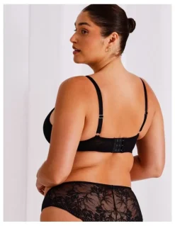 Chloe & Lola Empower Lace Underwire Demi Bra in Black
