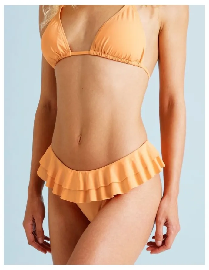 Chloe & Lola Fifi Frill Swim Bottom in Peach