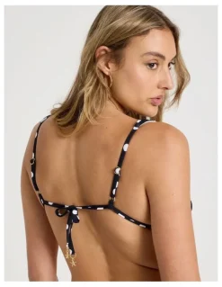 Chloe & Lola Isobel Reversible Bikini Top in Liquorice Spot Print