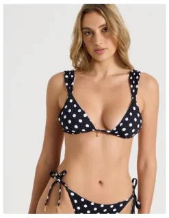 Chloe & Lola Isobel Reversible Bikini Top in Liquorice Spot Print