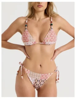 Chloe & Lola Karina Bikini Bottom in Painted Patchwork Print