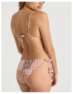 Chloe & Lola Karina Bikini Bottom in Painted Patchwork Print