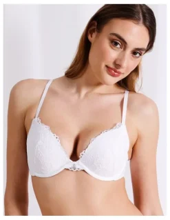 Chloe & Lola Lace Comfort Contour Push Up Bra in White