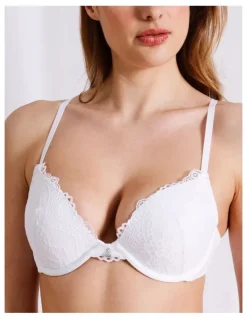 Chloe & Lola Lace Comfort Contour Push Up Bra in White