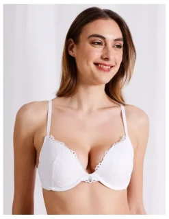 Chloe & Lola Lace Comfort Contour Push Up Bra in White