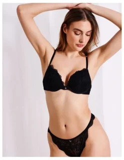 Chloe & Lola Lace Comfort Contour Push Up Bra in Black