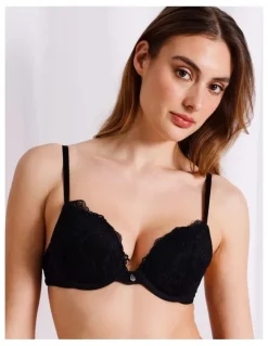 Chloe & Lola Lace Comfort Contour Push Up Bra in Black