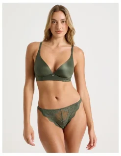 Chloe & Lola Lace Underwear G-String in Green