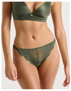 Chloe & Lola Lace Underwear G-String in Green