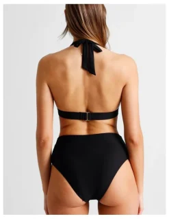 Chloe & Lola Lana High Swim Bottom in Black