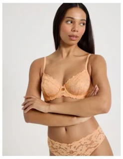 Chloe & Lola Lola Broderie Lace Underwire Bra in Apricot
