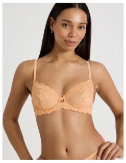 Chloe & Lola Lola Broderie Lace Underwire Bra in Apricot