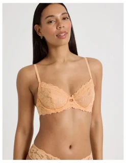 Chloe & Lola Lola Broderie Lace Underwire Bra in Apricot